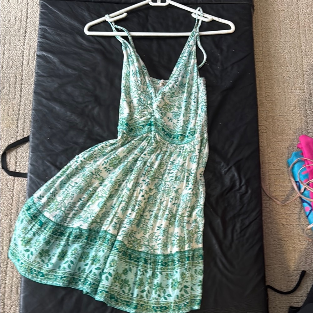 Green Floral Women's Dress